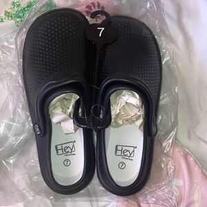 Black Slip-On Clogs/ Shoes